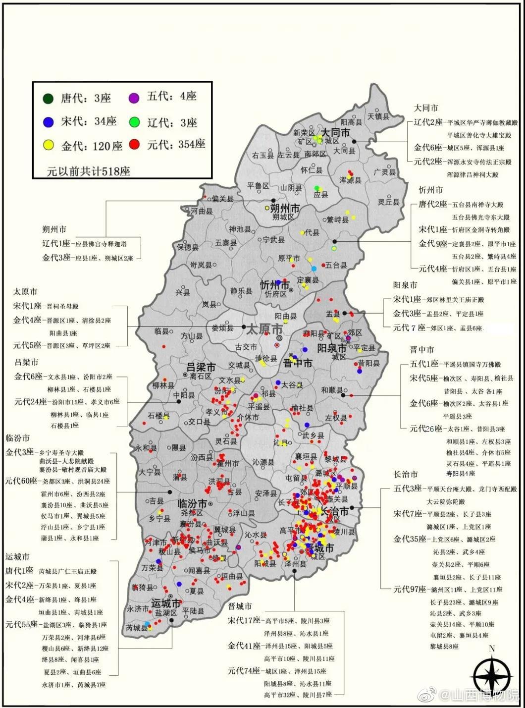 山西古建筑分布图1